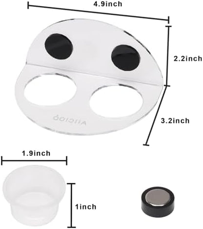 AIICIOO Crested Gecko Food Dish - Strong Magnetic Reptile Feeding Ledge for Bearded Dragon Lizard Crested Gecko Tank Accessories with 6 Pack Plastic Cup