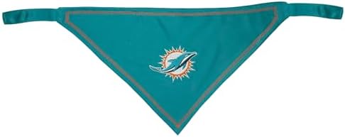 Pets First NFL Miami Dolphins TIE Bandana, Large/X-Large. Dog Bandana Scarf Bib for Pet Cat Dog. The Ultimate Game-Day, Party Bandana