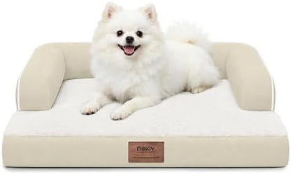 MEKIY Orthopedic Comfy Pet Sofa Dog Bed with Bolster for Small Dogs Cats