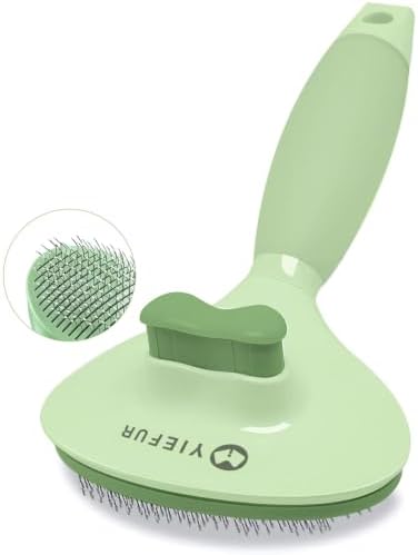Cat Brush for Shedding, Self Cleaning Brush for Long & Short Hair Cats