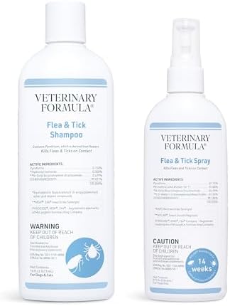Veterinary Formula Flea & Tick Bundle, 16 oz Shampoo + 8 oz Spray for Dogs