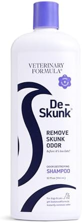 Veterinary Formula De-Skunk Odor Destroying Shampoo for Dogs, 32oz