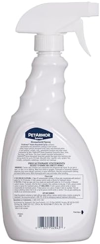 PETARMOR Home Household Spray for Fleas and Ticks, Flea Treatment for Home, Prevents Flea and Tick Re-Infestations for Cats and Dogs, Treats Carpet, Furniture, and More, 24 Ounce