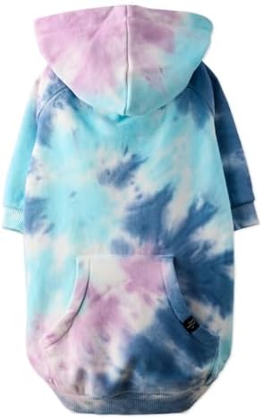 Pet Passion Rocky II Dog Hoodie, Purple Tie Dye, Medium