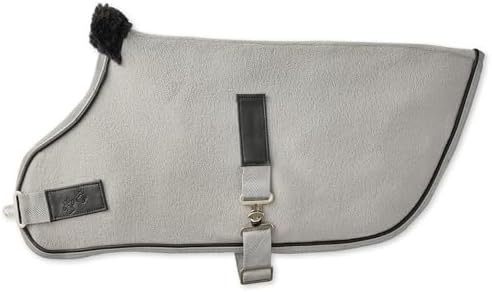 Pet Passion Preston II - The Polar Fleece Coat, Recycled Polar Fleece Warm Dog Jacket for Cold Weather for Small, Medium, Large Dogs, Heather Grey, Large (40-60 lbs)