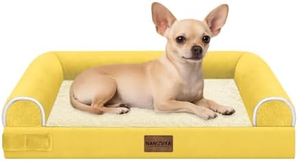NANUYA Orthopedic Dog Bed for Small Dogs, 24 x 16 Inch, Ginger
