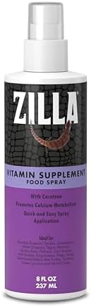 Zilla Vitamin Supplement Food Spray, Reptile Multivitamin, 8 Ounces