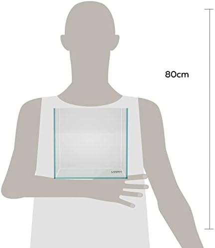 LANDEN Aquarium Cube 2 Gallon Ultra Clear Glass Rimless Fish Tank 20C