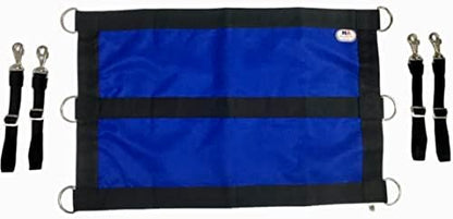 Majestic Ally 1200D 29"x19" Horse Stall Guard with Replaceable and Adjustable Length Straps and Replaceable Hardware (Royal Blue Black)