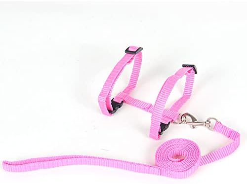 2 Pcs Adjustable Bunny Rabbit Harness with Leash Cat Puppy Walking Harness Leash Pet Harness Leash for Pigs Hamster Small Animals Pink and Light Blue