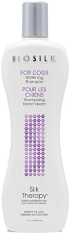 BioSilk for Dogs Silk Therapy Whitening Dog Shampoo, 12 Fl Oz, 2-Pack