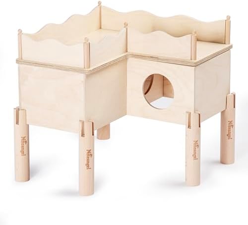 Niteangel Set of Beech Stilts for Elevating & Safely Setting Niteangel Multi-Chamber Series Maze House (Set of 4 Stilts (5.9'' H))