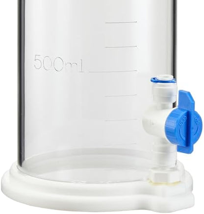 DC-2 Acrylic Aquarium Dosing Container – 3L Auto Top Off Reservoir with Quick Connect Fittings, Low Profile Footprint, Durable Design for Reef Tanks, Saltwater Aquariums & Dosing Pumps