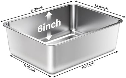 Stainless Steel Litter Box,Metal Cat Litter Box,Medium Cat Litterbox