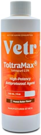 Toltrazuril 2.5% for Horses, Dogs, Cats, 240mL/8 Ounce, for Non-Food Chain Animals, Peanut Butter
