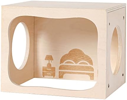 Wooden Hamster Hideout House, Small‑Pet Habitat Tunnel, Bedroom