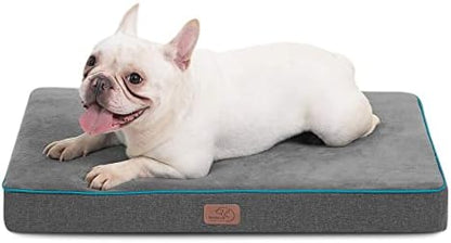 Bedsure Memory Foam Dog Bed Medium Size Dog, Orthopedic Crate Pads, 29x18