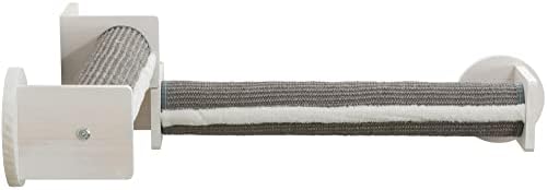 Trixie Cat Wall Furniture Set 5 - Cat Wall Corner Scratcher, Climbing Shelves - 2 Sisal Rope Scratching Posts - Elevated Shelf - Gray/White