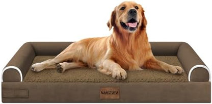 NANUYA Orthopedic Dog Bed for X-Large Dogs, 40 x 32 Inch, Dark Coffee