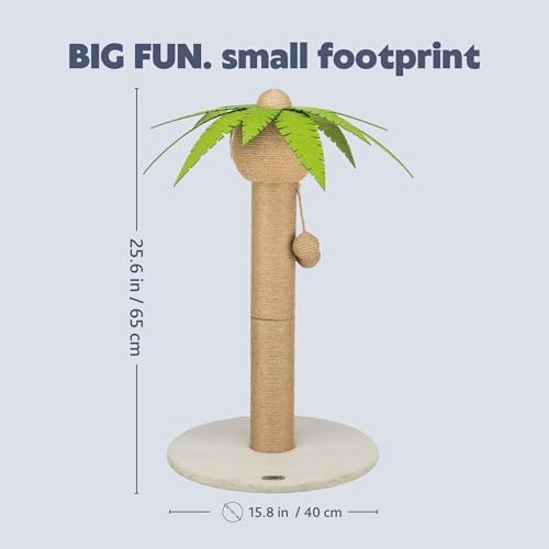 TRIXIE Palmela 25.6-in Palm Tree Cat Scratching Post with Jute Rope