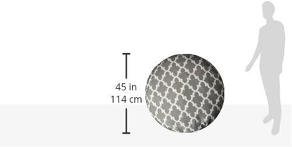 Gray Trellis Medium Round Indoor Outdoor Pet Dog Bed With Removable Washable Cover By Majestic Pet Products