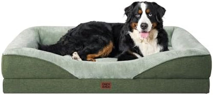 EHEYCIGA Orthopedic XL Dog Bed for Large Dog, Memory Foam Dog Couch, Green