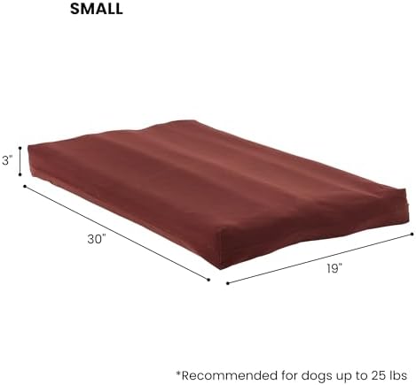 Happy Hounds Cooper Deluxe Reversible Crate Pad - Small - Burgundy