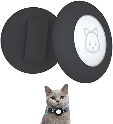SimpleThings Airtag Cat Collar Holder, Pet Silicone Protective Case