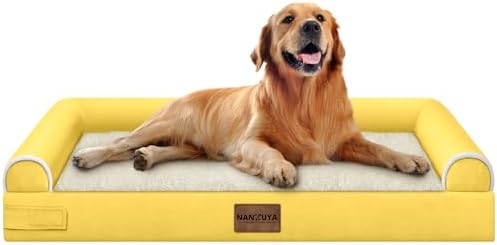 NANUYA Orthopedic Dog Bed for X-Large Dogs, 40 x 32 Inch, Ginger