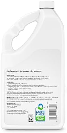 Amazon Basics Carpet Cleaner, Carpet Stain Remover, Fresh Scent, 64 fl oz, Packaging May Vary (Pack of 2)