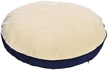 AmazonBasics Anti-Anxiety Calming Burrow Pet Cave Bed for Small and Medium Dogs, with Removable Nesting Cave Cover, Fits up to 35lbs Pets, 30 x 30 x 12.5 inches, Blue