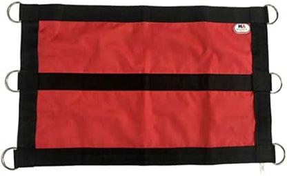 Majestic Ally 1200D 29"x19" Horse Stall Guard with Replaceable and Adjustable Length Straps and Replaceable Hardware (Red Black)
