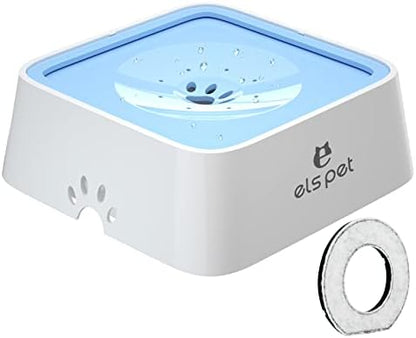ELS PET Dog Water Bowl 2L, No Spill, Activated Carbon Filter for Dog & Cat