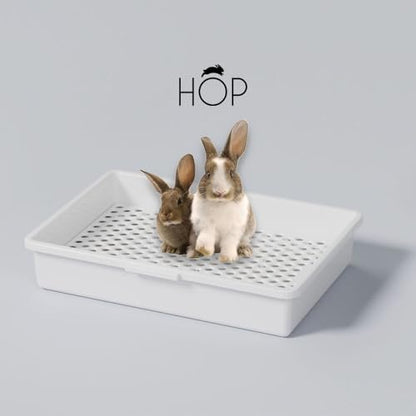 HOP Rabbit Litter Box Grid, Dishwasher Safe, Non-Slip Sifter, 0.5” Holes, 19” x 13”, Keeps Paws & Hay Clean and Dry (Grid Only)