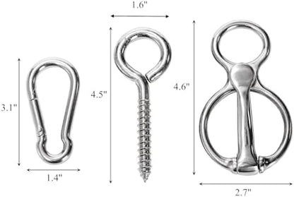Cididu 3 Pack Horse Tie Ring, Tie Ring for Horses, 304 Stainless Steel Horse Training Accessories for Indoor and Outdoor Horse Trailers, Safe Durable Horse Tack and Supplies Training Equipment