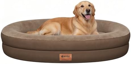 Waterproof Orthopedic Dog Bed for Large Dogs, Coffee