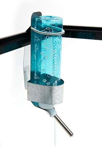 Lixit Wire and Aquarium Cage Water Bottle Chew Guard for Guinea Pigs, Rats, Rabbits, Ferrets Hamsters and Other Small Animals. (8oz),Silver