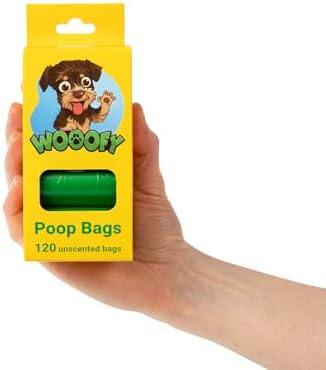 Dog Poop Bags, 120 Count (8 Rolls) Unscented, Extra Thick Heavy Duty Leak-Proof Waste Bags, 9x13 in, Tear-Resistant, Fits Standard Dispensers