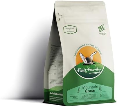 Rabbit Hole Hay - Ultra Premium Mountain Grass for Small Pets - 4 oz - Hand-Sorted Freshness