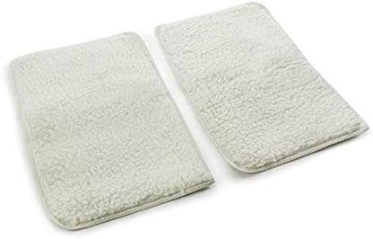 Sherpa Replacement Liners for Travel Pet Carriers - Soft Absorbent Cat & Dog Kennel Pad with Waterproof Backing, Machine Washable Crate Pads, 19x12.25in - 2 Pack, White, Large