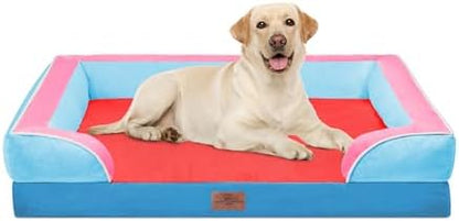 Comfort Expression Orthopedic Dog Bed for Extra Large Dogs with Bolster