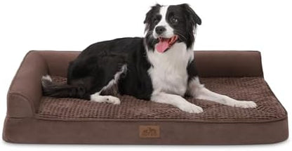 COZY KISS Orthopedic Dog Bed for Extra Large Dogs, L Shaped XL 42x30 inch