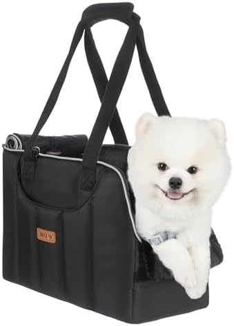 Dog Purse Carrier for Small Dogs Cats Rabbits Up to 12lbs, Lightweight Pet Sling Carriers with Crossbody Strap, Portable Puppy Soft Sided Tote Bag Carrier for Vet,Hiking,Travel Black
