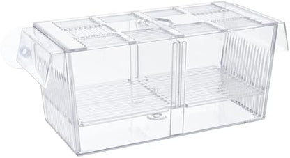 Pawfly Aquarium Fish Breeding Box Acrylic Hatchery Incubator Tank with Suction Cups Large Isolation Box for Baby Fish Shrimp Betta Guppy and Platy