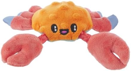 BarkBox Sally Bitefoot Crab Dog Toy - Toy for Extra Small to Small Dogs