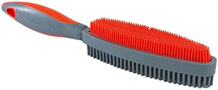 FURemover Duo Pet Hair Rubber Brush, Dual Sided to Easily Remove Fur and Lint from Clothing and Upholstery, Thick Bristles Groom Dogs and Cats, Easy to Clean, Colors May Vary
