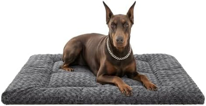 Exsnugy Washable Dog Bed Mat Large Size Fluffy Pet Crate Pad 53x36 XXL