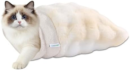 3 in 1 Semi-Enclosed Self Warming Burrow Cat Bed Sleeping Cave