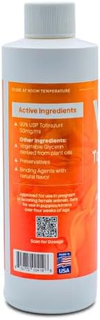 Toltrazuril 5.0% for Horses, Dogs, Cats, 240mL/8.1 Ounce, for Non-Food Chain Animals