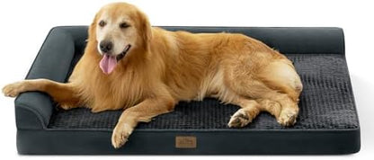 COZY KISS Orthopedic Dog Bed for Extra Large Dogs, L Shaped XXL 48x35 inch